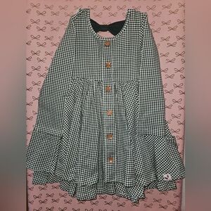 SweetHoney Forest Green Gingham Dress